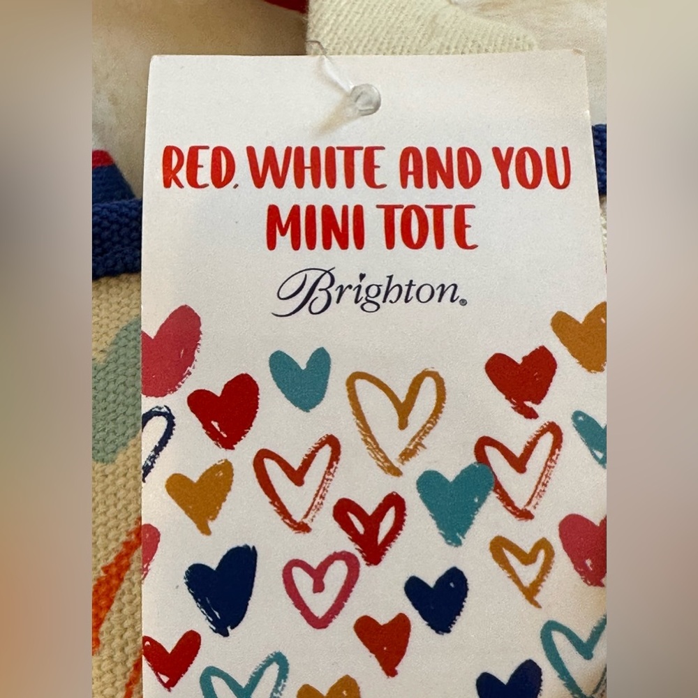 Brighton! Mini Tote Bag/Red White & You/Crossbody & Top Handle - Picture 15 of 16